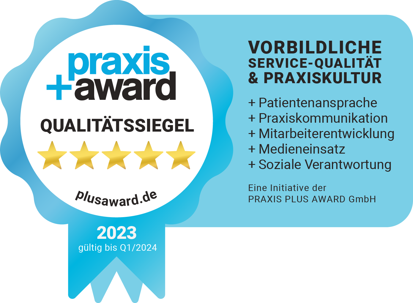 Praxis Plus Award - Qualitätssiegel
